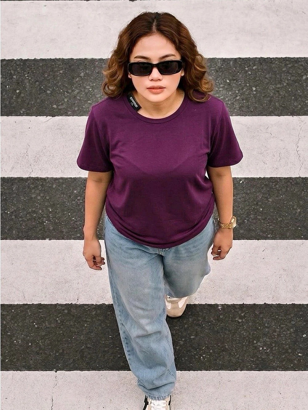 Express Short Sleeve Tee in Purple Size Large NWT